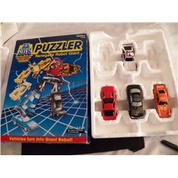 Tonka Corp. 1985 Go Bots in Box 4 of 6 Tic-Tac, Zig-Zag, Crossword, Zig-Saw