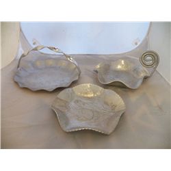 3-Pcs Hammered Aluminum Candy Dishes