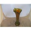 Image 1 : Carnival Glass Vase 11" Tall x 4" Wide some small chips on inside  rim