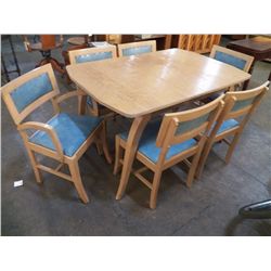 Blonde Danish Dining Set 4-side chairs & 2 Arm chairs Table is 53"  Long x 36" wide by 30" tall