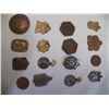 Image 1 : Misc. Tokens and Pins 16 Pendants, pins and tokens