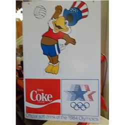 1984 Coke Olympic 2-sided poster 32 x 22 inches