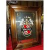 Image 2 : Vintage Becks Beer Product of Germany Bar Mirror Sign in Wooden Frame approx 23" x  17"