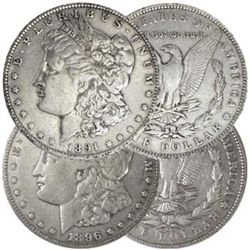 1891-O & 1896-O U.S. Morgan Silver Dollars  Fine