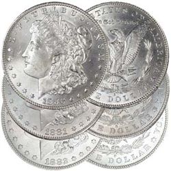 1880,1,2 S Morgan Silver Dollars BU