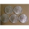 Image 1 : 5 Nice Random Date UNC Morgan Silver Dollars