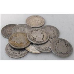 Lot of 10 Barber Dimes - Random