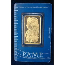 1 oz. Pamp Suisse Gold Ingot 999.9 Pure