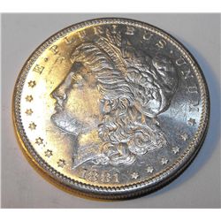 1881 S BU Morgan Silver Dollar