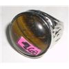 Image 1 : BEAUTIFUL *TIGER EYE GEMSTONE* RING* NOT SURE OF SIZE BUT IS LARGE!!