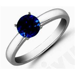Sapphire1.41 ctw Solitaire Ring 14kt W/Y Gold