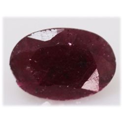 NATURAL 13.00 CTW AFRICAN RUBY OVAL