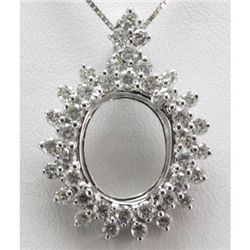 Genuine 1.42 ctw Round Cut Diamond Pendant 18k