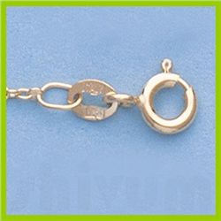 Genuine 16" 14k Gold-Yellow 1.3mm Oval Link Chain