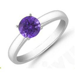 Tanzanite 1.75 ctw Solitaire Ring 14kt W/Y Gold