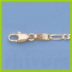 Genuine 20" 14k Gold-Yellow 2.3mm Figaro Chain 4.4g