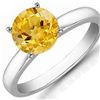 Image 1 : Citrine 1.30 ctw Solitaire Ring 14kt W/Y Gold