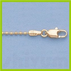 Genuine 16" 14k Gold-Yellow 1.3mm Double Bead Chain