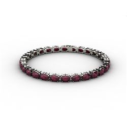Genuine 13.80 ctw Ruby Bracelet 10k W/Y Gold,6.8g