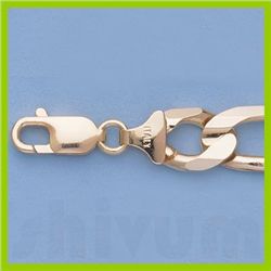 Genuine 16" 14k Gold-Yellow 11.2mm Figaro Chain 88.4g