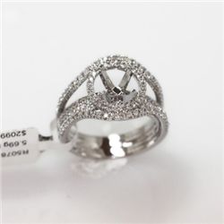 5.69g 14k White Gold Diamond Ring