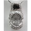 Image 1 : Genuine 0.90 ctw Invisible Pendant w/ Round Diamond 18k