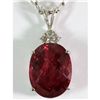 Image 2 : Genuine 20.33 ctw Pink Tourmaline & Diamond Necklace 14
