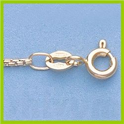 Genuine 16" 14k Gold-Yellow 1.2mm 8 Sided Box Chain