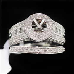 12.80g 14k White Gold Diamond Ring