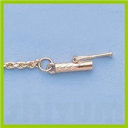 Genuine 16" 14k Gold-Yellow 1.5mm DC Rope Chain 3.9g