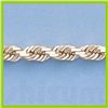 Image 2 : Genuine 16" 14k Gold-Yellow 5.0mm D/C Rope Chain 30.3g