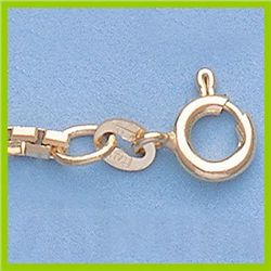 Genuine 16" 14k Gold-Yellow 2.1mm 8 Sided Box Chain