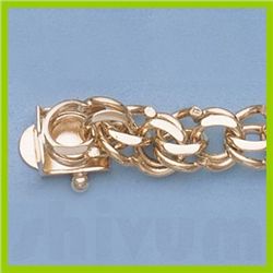 Genuine 7" 14k Gold-Yellow 7.0mm Charm Bracelets 15g