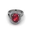Image 3 : Ruby 4.92 ctw & Diamond Ring 18kt W/Y Gold