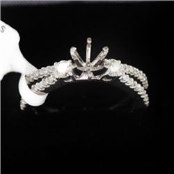 4.57g 14k White Gold Diamond Ring