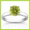 Image 1 : Genuine 1.25 ctw Peridot Solitaire Ring 14kt