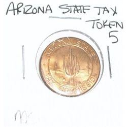ARIZONA STATE 5 TAX LARGE TOKEN *RARE MS HIGH GRADE**!!