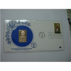 1980 OFFICIAL FIRST DAY ISSUE *BLACK HERITAGE* LIMITED POSTAL ISSUE LARGE GOLD PLATE *23-KARAT GOLD*