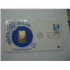 Image 1 : 1980 OFFICIAL FIRST DAY ISSUE *FRANCES PERKINS* LIMITED POSTAL ISSUE LARGE GOLD PLATE *23-KARAT GOLD