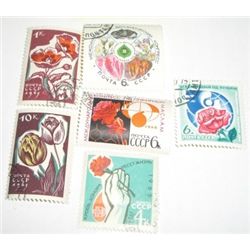 6 Total U.S.S.R. C.C.C.P RARE FLOWER Stamps UNUSED *6 TOTAL ALL FOR 1 MONEY*!!