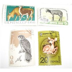 4 Total U.S.S.R. C.C.C.P RARE WILDLIFE Stamps UNUSED *4 TOTAL ALL FOR 1 MONEY*!!