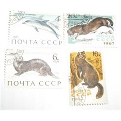 4 Total U.S.S.R. C.C.C.P RARE WILDLIFE Stamps *4 TOTAL ALL FOR 1 MONEY*!!