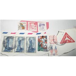 10 TOTAL U.S.A. MIXTURE Stamps INCLUDING A WORLDCUP SOCCER STAMP & CRATER LAKE STAMPS *10 TOTAL ALL 