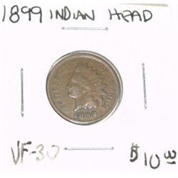 1899 INDIAN HEAD RED BOOK VALUE IS $10.00 *RARE VERY FINE-30 GRADE*!!