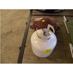 20 lb LP tank, grill