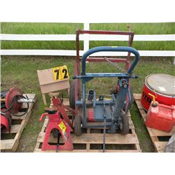 [2] jack stands & pair of 2 wheel carts