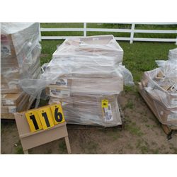 pallet of New Cycle Country parts, plow mount hardware