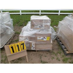pallet of New Cycle Country parts, plow mount hardware