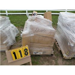 pallet of New Cycle Country parts, plow mount hardware