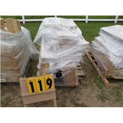 pallet of New Cycle Country parts, plow mount hardware